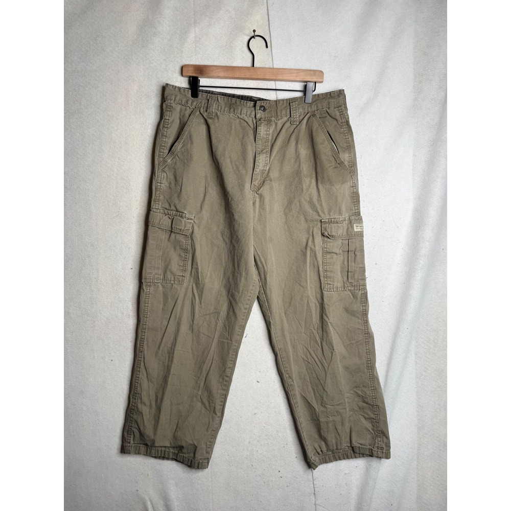 Wrangler Authentic Issue Mens Cargo Pants Khaki Tan 36x28 70L3WKH
